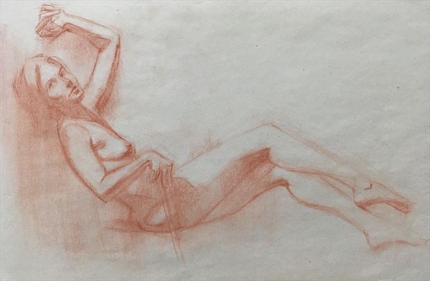 reclining artistic nude artwork by artist edoism