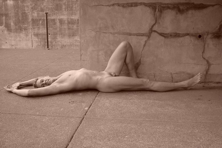 reclining male nude artistic nude artwork by model mereditho