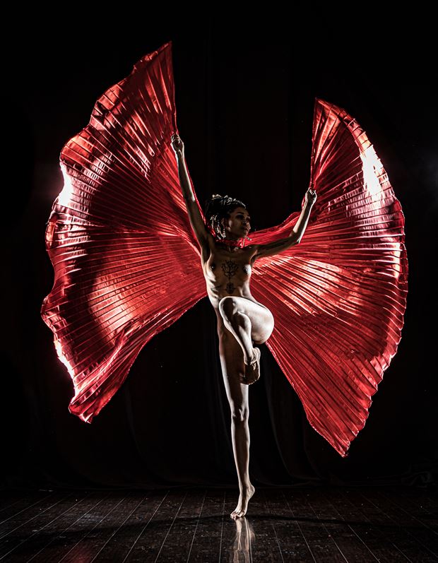 red butterfly artistic nude photo by photographer darth slr