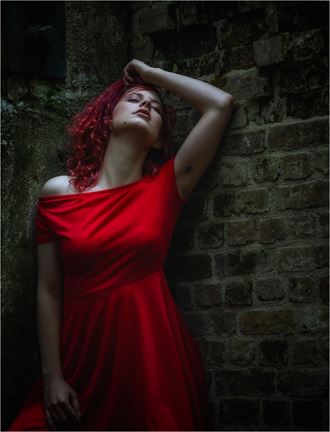 red dress red hair fashion photo by photographer farmersteve