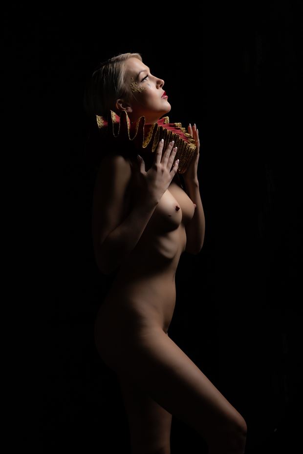 red frills artistic nude photo by photographer kimc
