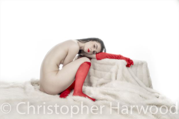 red gloves artistic nude photo by photographer christopher harwood
