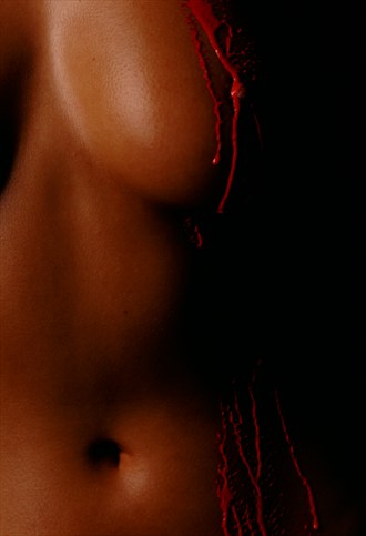 red liquid Artistic Nude Photo by Photographer John Keedwell