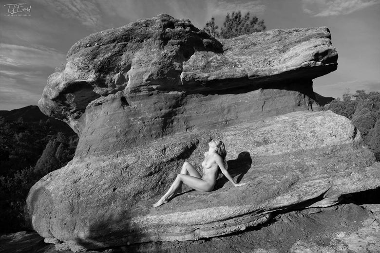red rock artistic nude photo by model miss missy