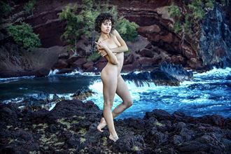 red sand beach artistic nude photo by photographer danwarnerphotography