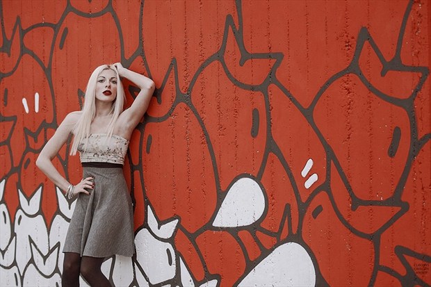 red wall  Fashion Photo by Photographer Kla