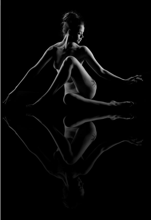 reflected artistic nude photo by model aurora red