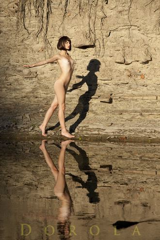 reflections and shadows artistic nude photo by model dorola visual artist
