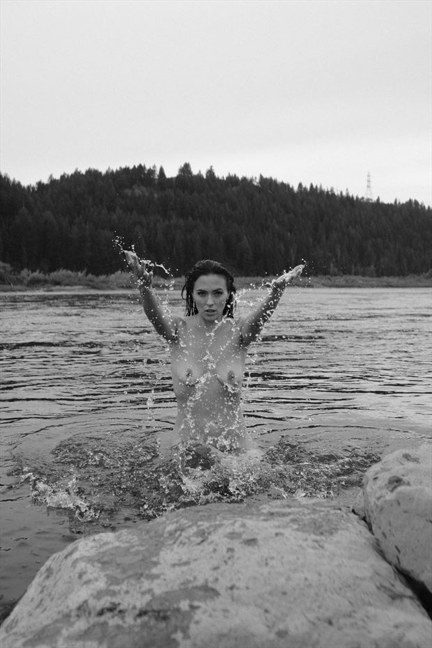 river artistic nude photo by model kait byce