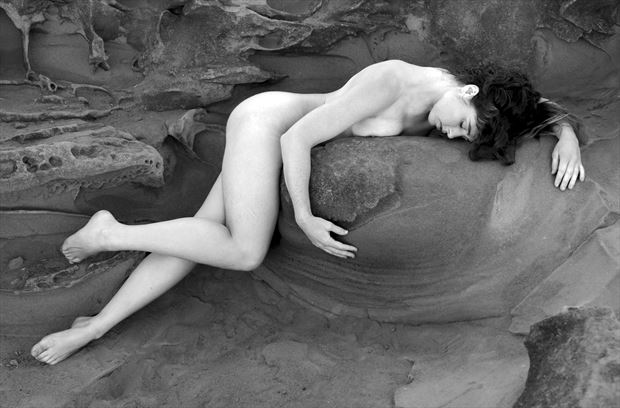 rock formation artistic nude photo by photographer eric lowenberg