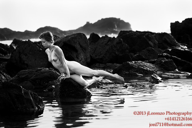 rock seal Artistic Nude Photo by Model Stephanie Anne