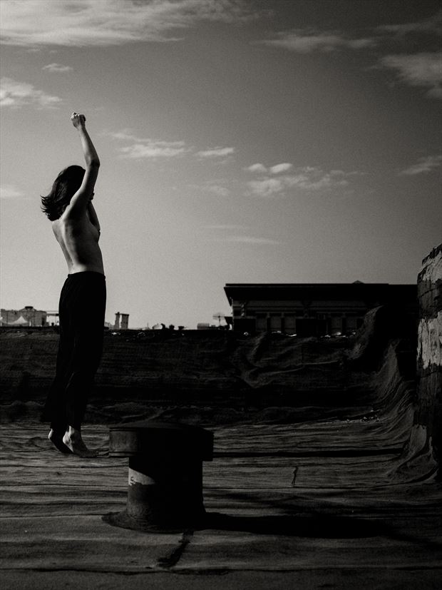 rooftop dancing artistic nude photo by photographer fourth turning photo