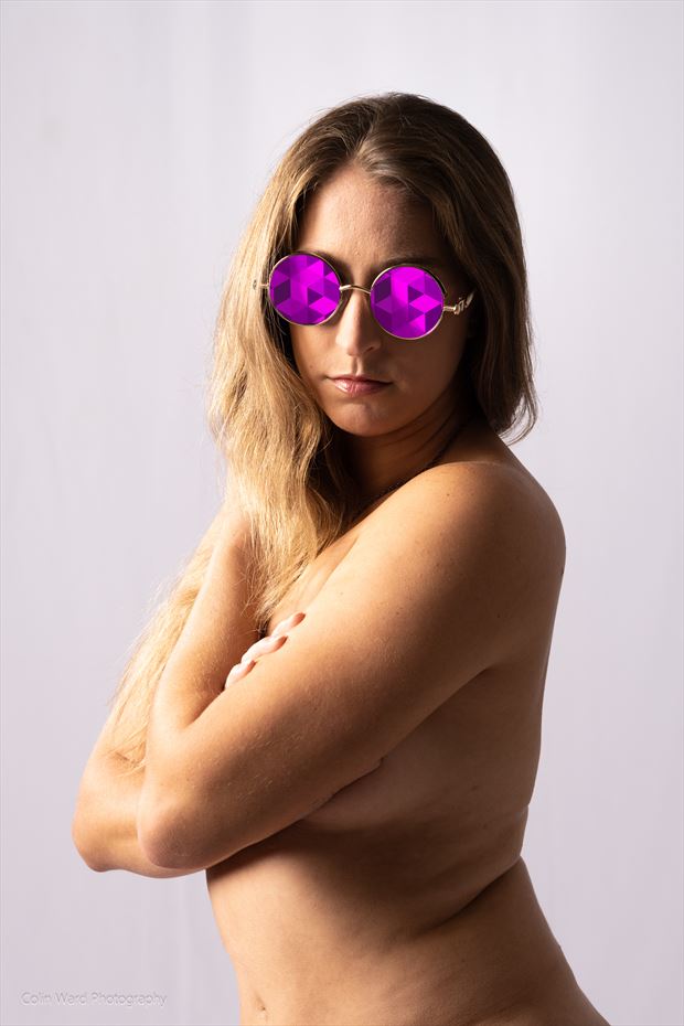rose colored glasses artistic nude artwork by photographer colinwardphotography