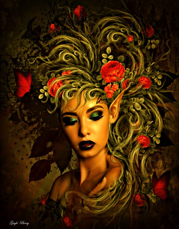 roses are red fantasy artwork by artist gayle berry