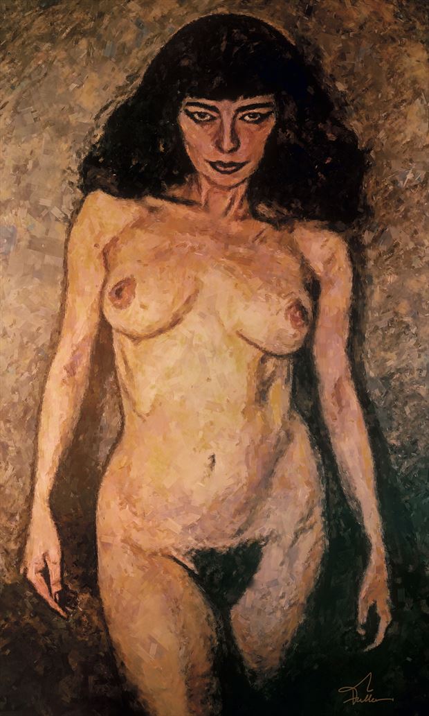 rough hewn helen artistic nude artwork by artist van evan fuller