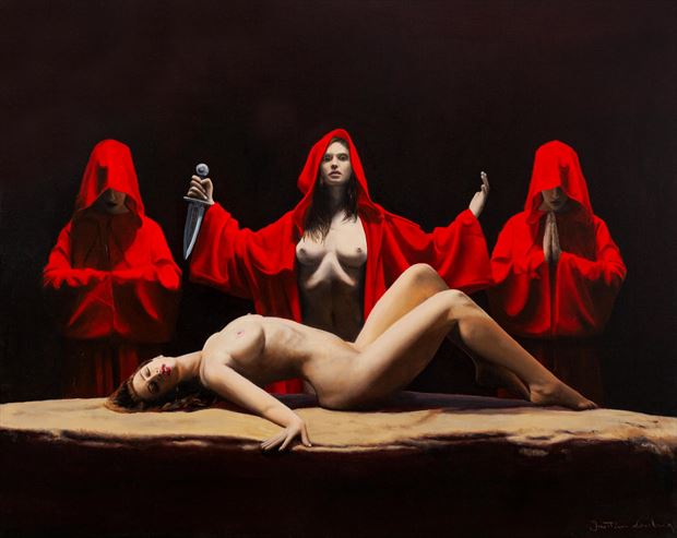 sacrifice erotic artwork by artist jean pierre leclercq