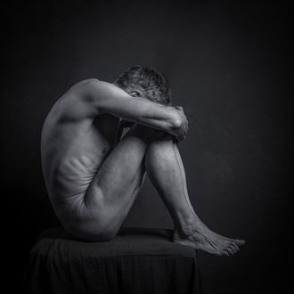 sadness in the night artistic nude photo by model living canvas