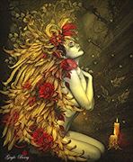 saffron artistic nude artwork by artist gayle berry