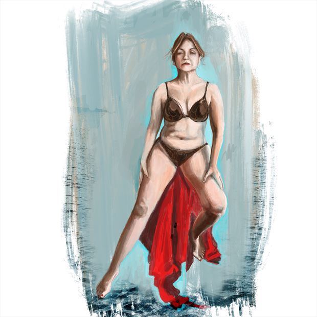 sally 1 bikini artwork by artist nick kozis