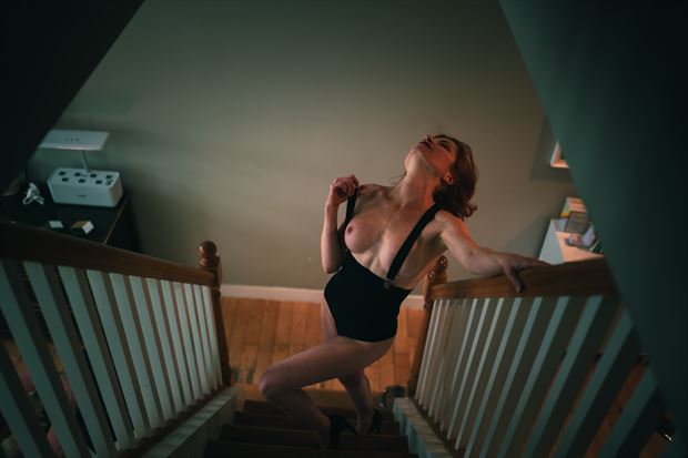 sandra on the stairs artistic nude photo by photographer alex ion
