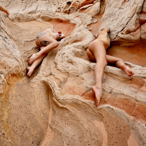 sandstone friends artistic nude artwork by photographer red amber studios