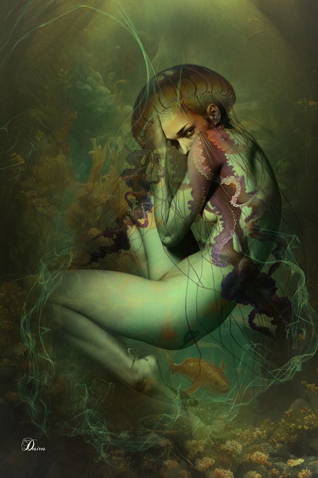 sea nettle artistic nude artwork by artist digital desires