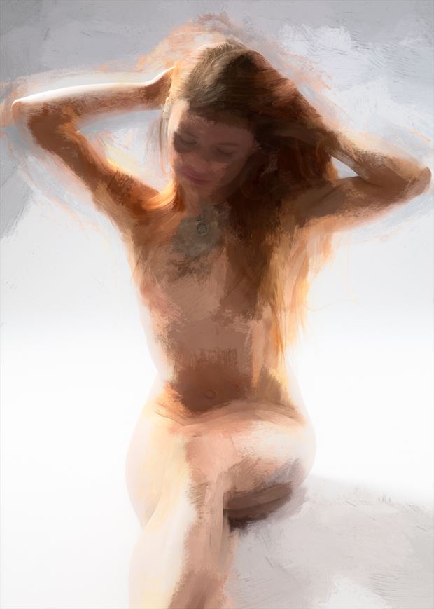 seated nude artistic nude artwork by photographer imageguy