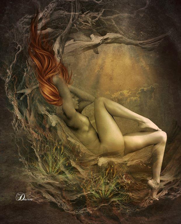 seclusion artistic nude artwork by artist digital desires
