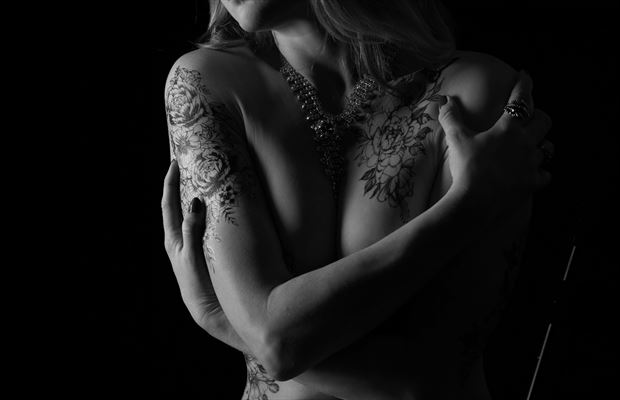 self embrace sensual photo by model lillia keane