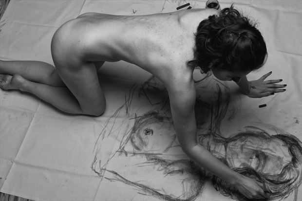 self portrait artistic nude photo by photographer santo