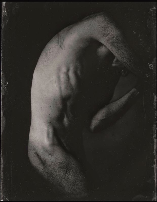 self reflection 8 wet plate artistic nude photo by photographer dave hunt