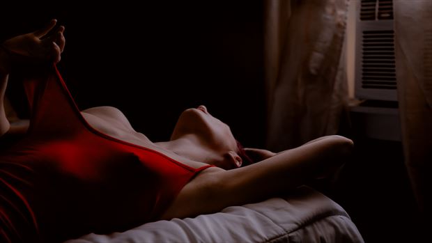 sensual soft focus photo by model copper penny