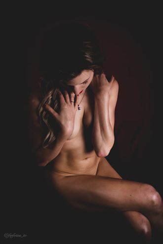 sensual studio lighting photo by model ashley vickerd