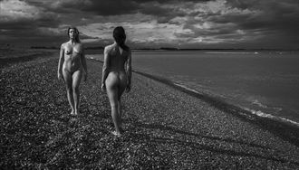 shadows on the beach artistic nude photo by photographer serenesunrise