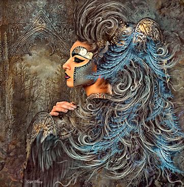 shay the warrior princess surreal artwork by artist gayle berry