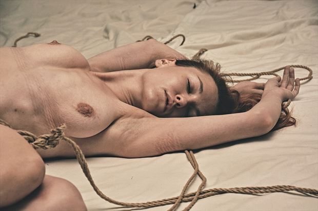 shibari release artistic nude photo by photographer bernard r