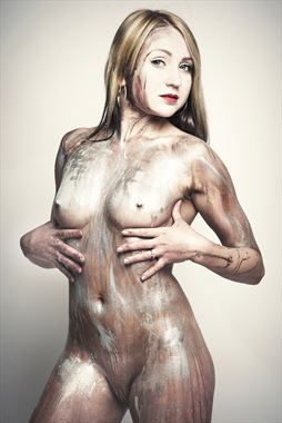 shimmering armor artistic nude photo by model lillia keane
