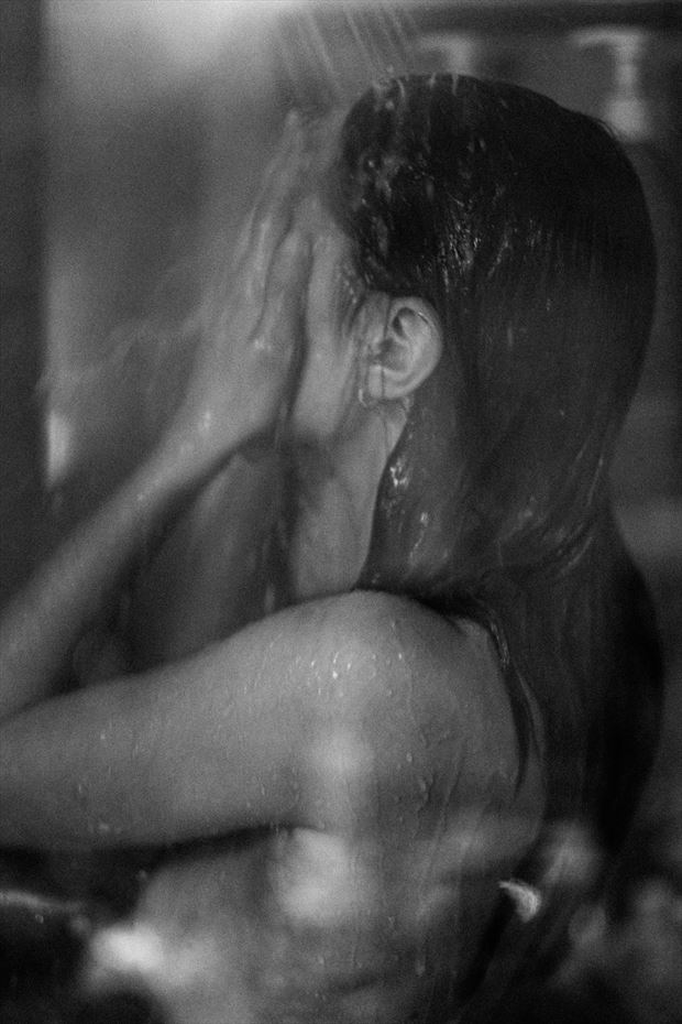 shower artistic nude photo by model jayde on film