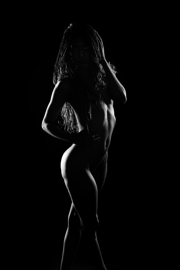 silhouette 3 artistic nude artwork by photographer jim setzer