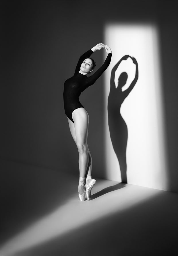 silhouette studio lighting photo by model bou