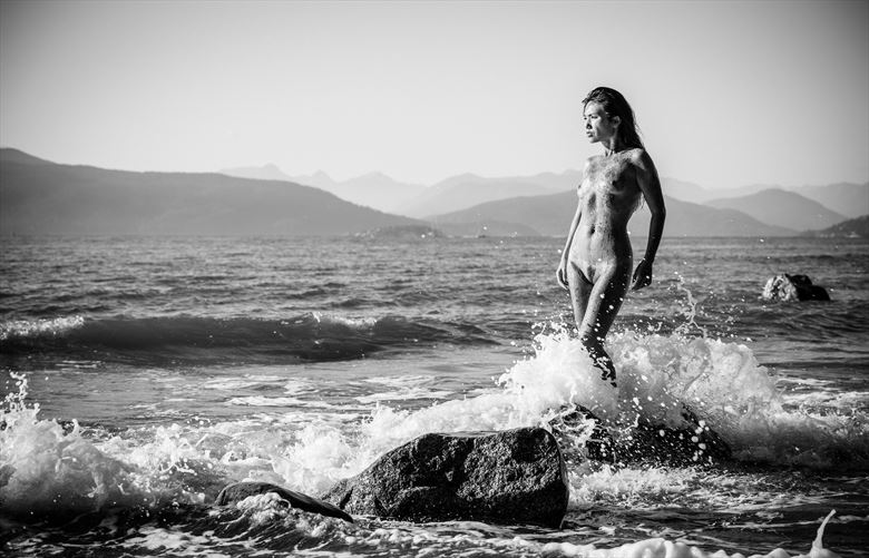 siren at sea artistic nude photo by model sayori sloan