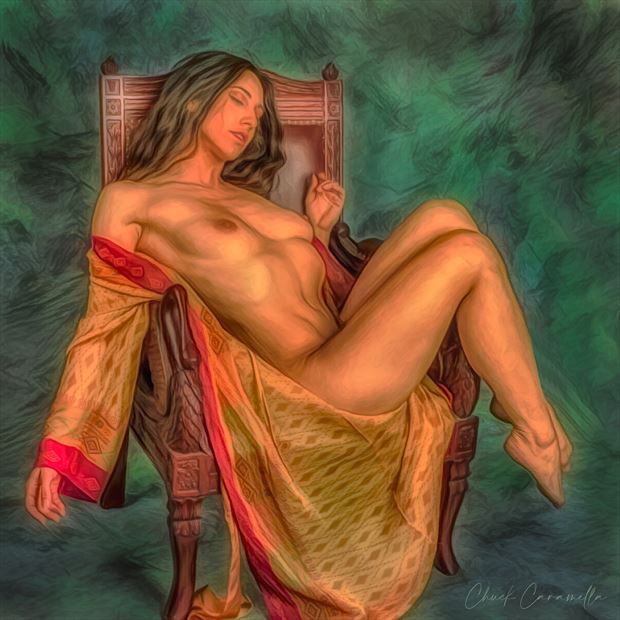 sleeping artistic nude photo by artist charles caramella