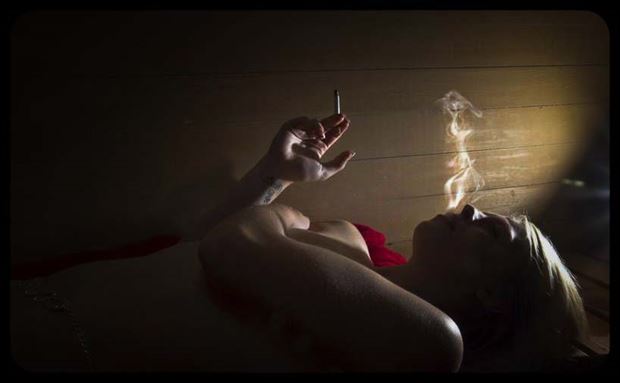smoking artistic nude photo by photographer dayton st studio