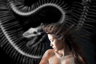 snake artistic nude artwork by photographer yoga chang
