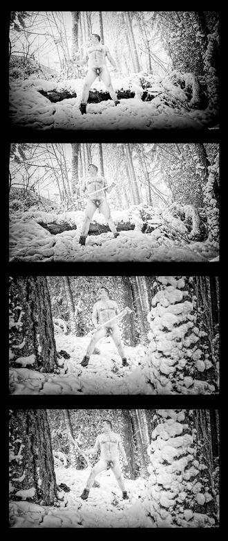 snow lumberjack 2 artistic nude photo by photographer barry gallegos
