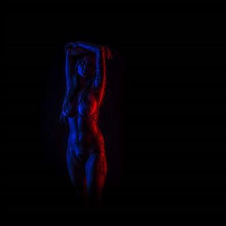 soft blue artistic nude photo by photographer natural imaging