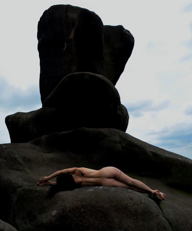 soft lying artistic nude photo by model blackswann_portfolio