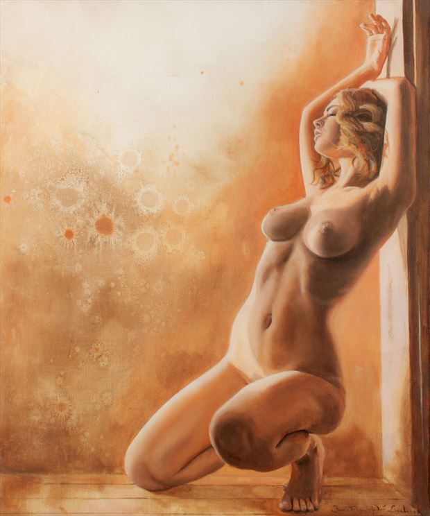 solar bliss artistic nude artwork by artist j pierre a leclercq