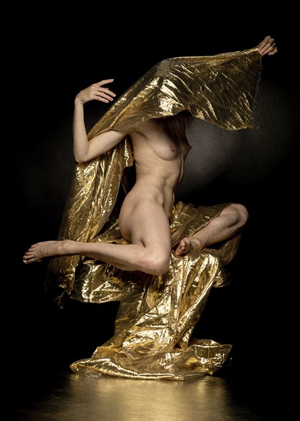 solid gold artistic nude photo by photographer majo