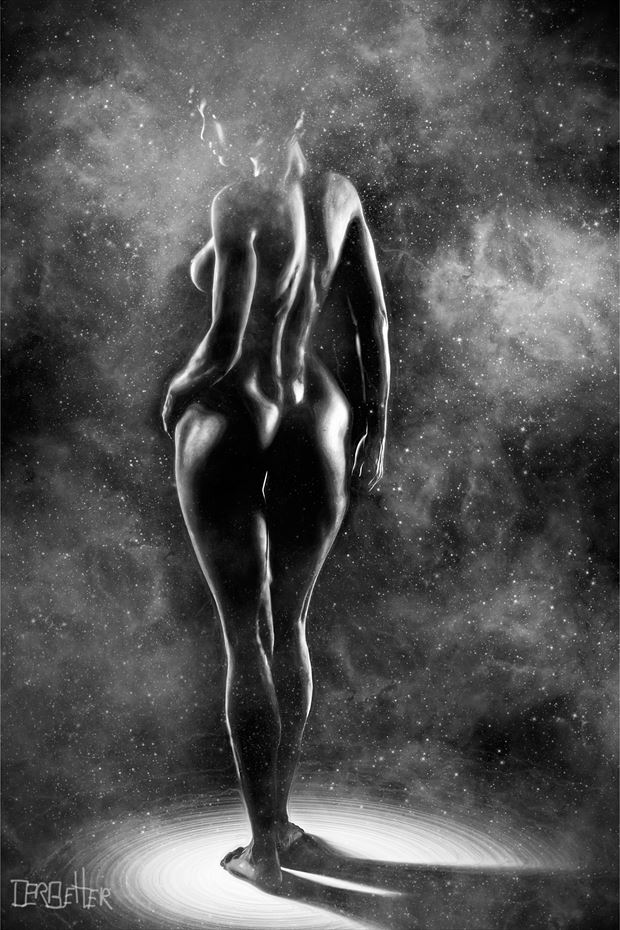 space connection artistic nude artwork by artist derbuettner